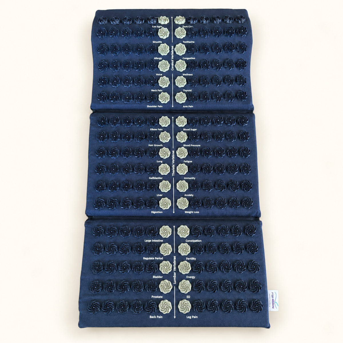 Yoga Acupressure Mat, foldable 3-panel