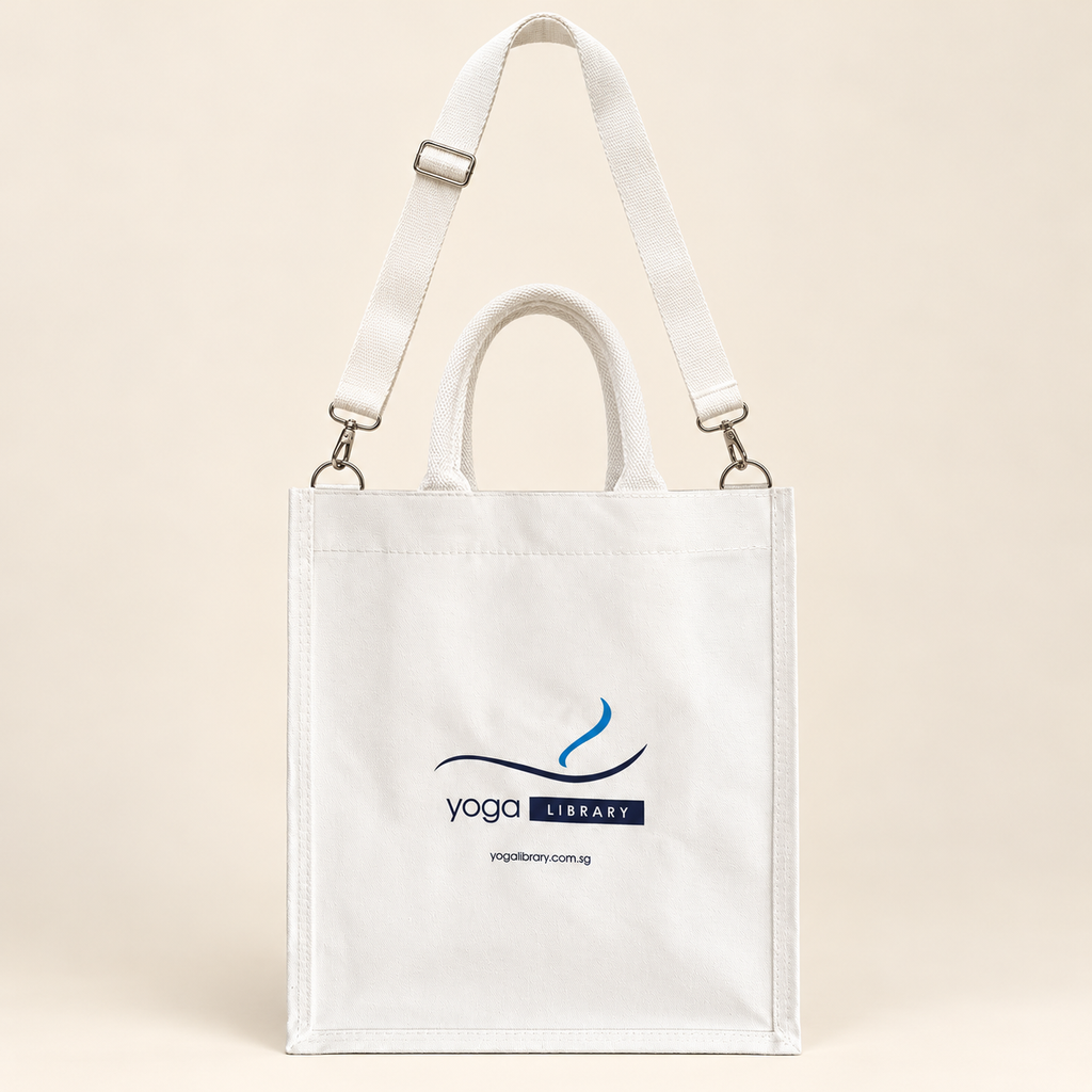 Yoga Library Bag, white, with sling